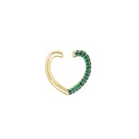 Simple Single Rectangular Heart Multicolor Ear Clip sku image 1