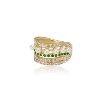 Wholesale Jewelry Fashion Geometric Alloy Artificial Gemstones Diamond Earrings sku image 1