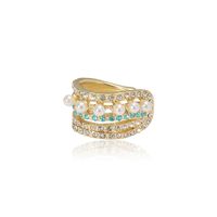 Wholesale Jewelry Fashion Geometric Alloy Artificial Gemstones Diamond Earrings sku image 2