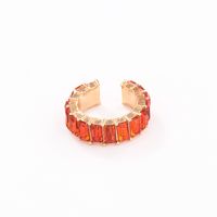 Wholesale Jewelry Lady Geometric Alloy Artificial Gemstones Earrings sku image 9