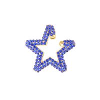 Fashion Rainbow Color Rhinestone Star Stud Earrings sku image 2