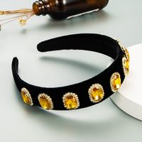 Baroque Style Retro Flannel Alloy Diamond Headband sku image 1