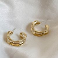 Boucles D&#39;oreilles Torsadées Irrégulières Coréennes En Gros sku image 1