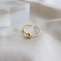 Fashion S925 Sterling Silver Round Bead Ring Wholesale sku image 1