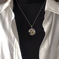 Fashion Daisy Pendent S925 Silver Necklace sku image 1