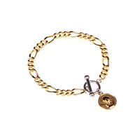 Virgin Mary Series Figaro Pendant Style Bracelet Necklace Set sku image 3
