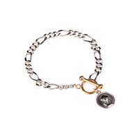 Virgin Mary Series Figaro Pendant Style Bracelet Necklace Set sku image 4