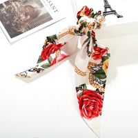 Fashion Creative Chain Printing Simulation Silk Scarf Headband sku image 1