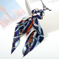 Fashion Creative Chain Printing Simulation Silk Scarf Headband sku image 6