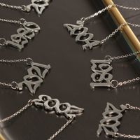 Fashion New Style Titanium Steel Year Necklace sku image 1