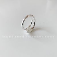 S925 Sterling Silver Double Layer Open Ring sku image 2