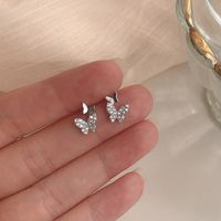 Mini Boucles D&#39;oreilles Papillon Diamants Fantaisie sku image 1