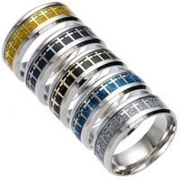 Fashion Stainless Steel Cross Pattern Ring Wholesale main image 2