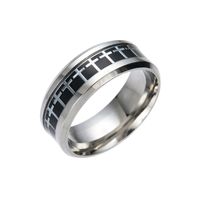 Fashion Stainless Steel Cross Pattern Ring Wholesale main image 4