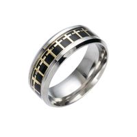 Fashion Stainless Steel Cross Pattern Ring Wholesale main image 6