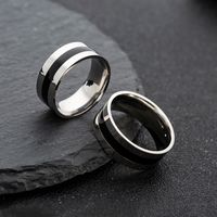Wholesale Simple Contrast Color Stainless Steel Ring main image 4