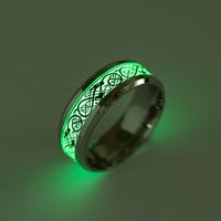 Fashion Luminous Dragon Pattern Stainless Steel Ring Wholesale main image 1