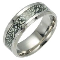 Fashion Luminous Dragon Pattern Stainless Steel Ring Wholesale main image 6