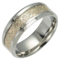 Fashion Luminous Dragon Pattern Stainless Steel Ring Wholesale main image 5