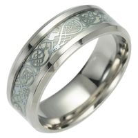 Fashion Luminous Dragon Pattern Stainless Steel Ring Wholesale main image 4