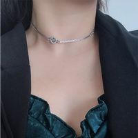 S925 Silber Smiley Gesicht Einfache Mode Halskette main image 1