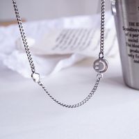 S925 Silver Smiley Face Simple Fashion Necklace main image 3