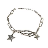 Korean S925 Sterling Silver Star Five-pointed Star Diamond Bracelet main image 6