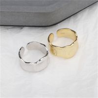 Korean S925 Sterling Silver Irregular Simple Fashion Ring main image 2