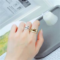 Korean S925 Sterling Silver Irregular Simple Fashion Ring main image 5