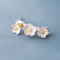 Boucles D&#39;oreilles Fleur De Cerisier Style Coréen main image 3