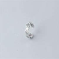 Fashion S925 Sterling Silver Hollow Smiley Face Ring main image 5