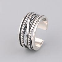 Retro Weaving Winding S925 Sterling Silver Ring main image 1