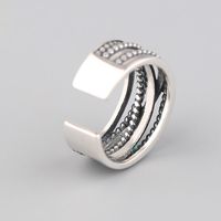 Retro Weaving Winding S925 Sterling Silver Ring main image 6