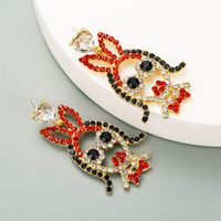 Cartoon Character Little Girl Styling Alloy Inlaid Color Rhinestones Earrings main image 3