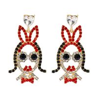 Cartoon Character Little Girl Styling Alloy Inlaid Color Rhinestones Earrings main image 6