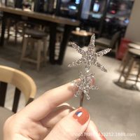 Korean Style Five-pointed Star Snowflake Hairpin main image 4