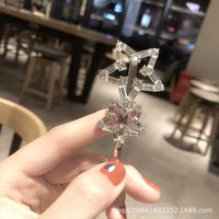 Korean Style Five-pointed Star Snowflake Hairpin main image 5