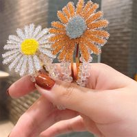 Korean Style Crystal Small Daisy Hair Clip main image 5
