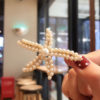 Korean Style Full Drill Starfish Pearl Hairpin main image 5