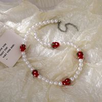Fashion Strawberry Pearl Chain Necklace Wholesale main image 1