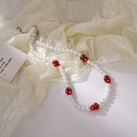 Fashion Strawberry Pearl Chain Necklace Wholesale main image 6