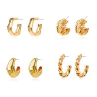 Fashion Geometric C-shaped Alloy Earrings main image 6
