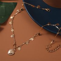 Fashion New Style Metal Love Star Clavicle Necklace main image 4