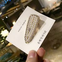Korean Style Water Drop Imitation Pearl Diamond Hair Clip sku image 2