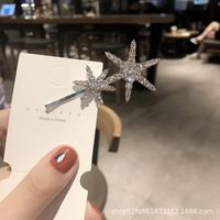 Korean Style Five-pointed Star Snowflake Hairpin sku image 2