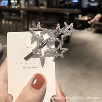 Korean Style Five-pointed Star Snowflake Hairpin sku image 3