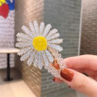 Korean Style Crystal Small Daisy Hair Clip sku image 7