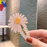 Korean Style Crystal Small Daisy Hair Clip sku image 8