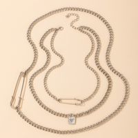 New Fashion Style Multi-layer Item Pendant Love Three-layer Necklace main image 5