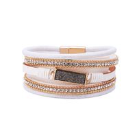 Bohemian Hot Diamond Multi-layered Wide-sided Magnetic Buckle Bracelet sku image 1